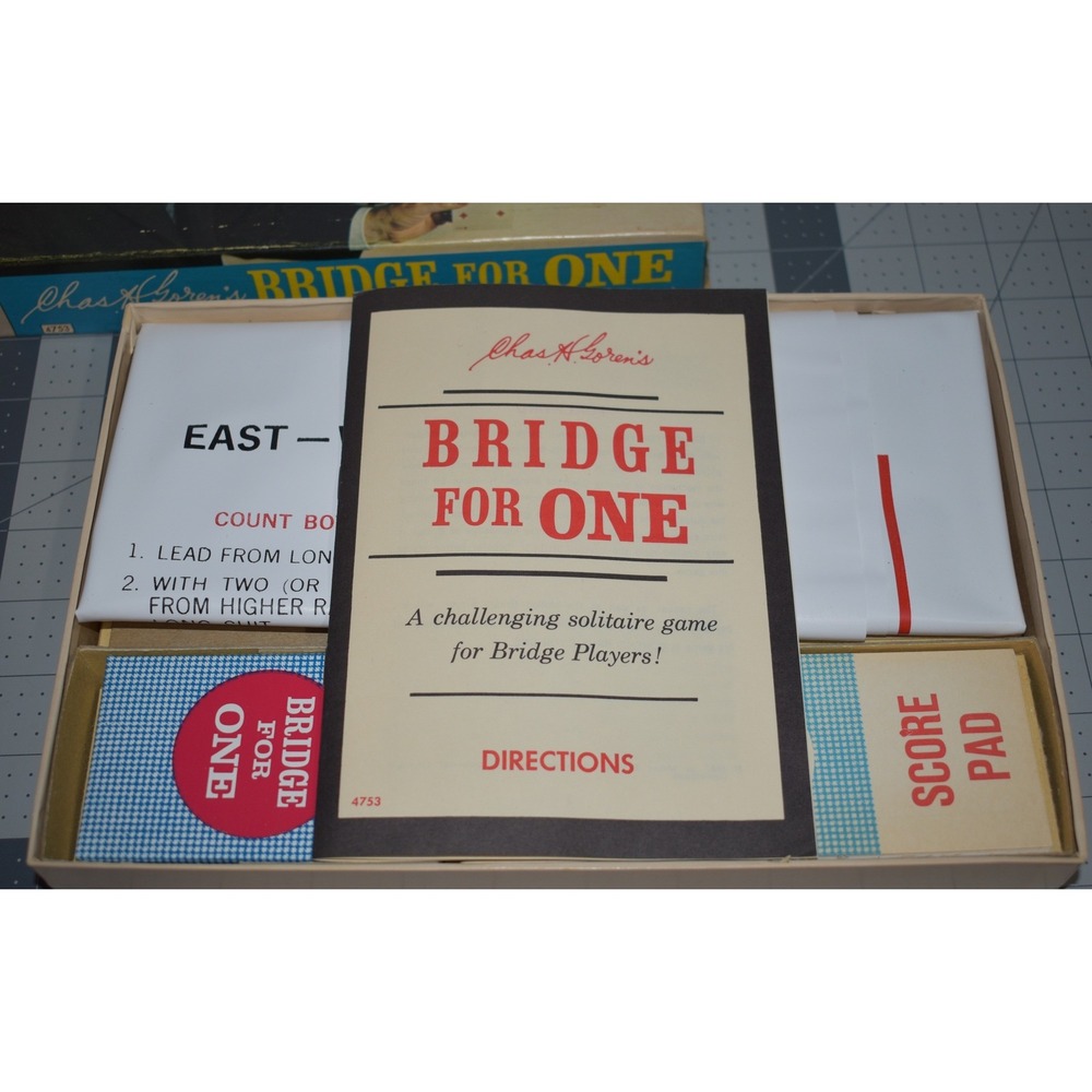 1967 Milton Bradley Chas A Goren Bridge for One Solitaire Game 4753 COMPLETE - Picture 3 of 16
